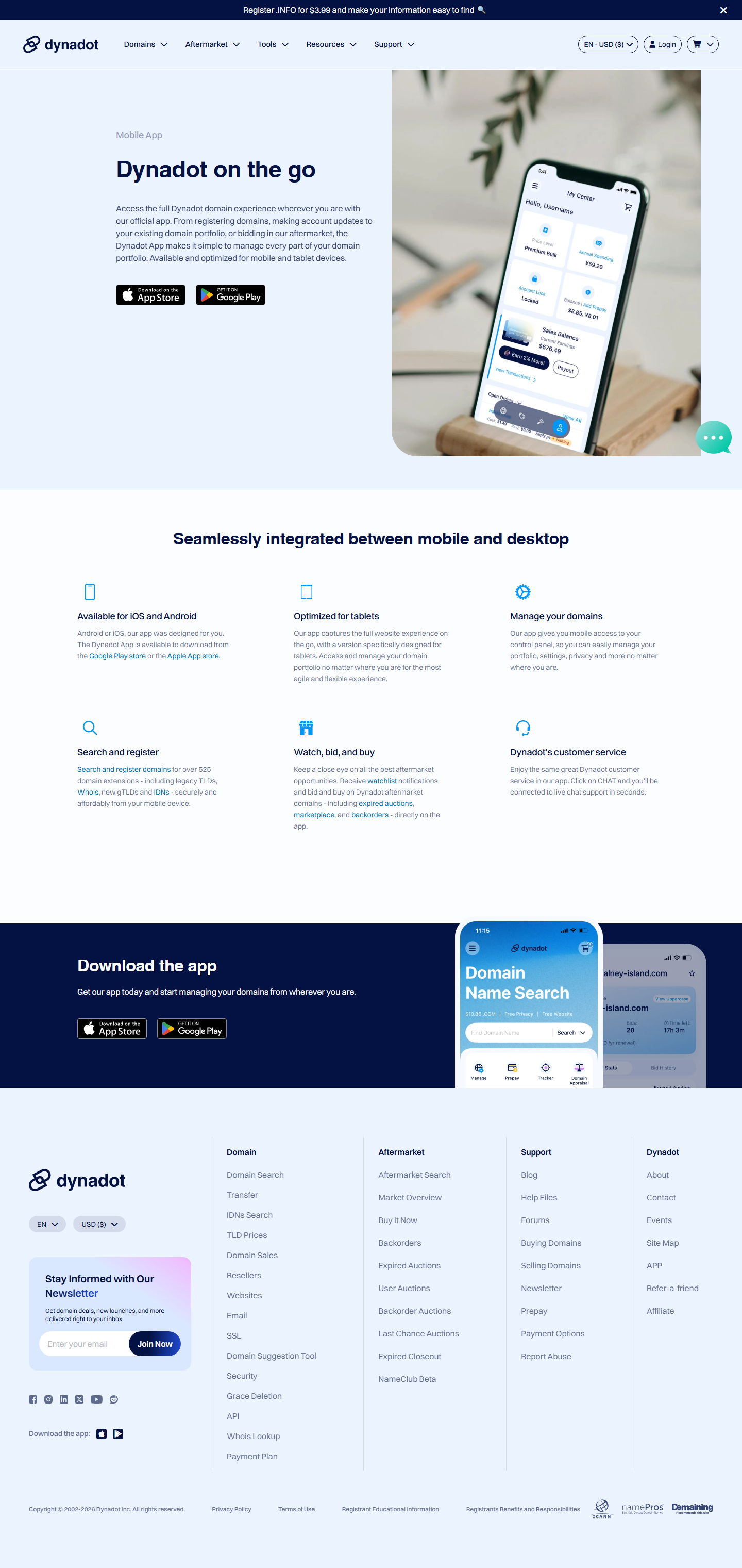 Dynadot 移动 App 介绍
